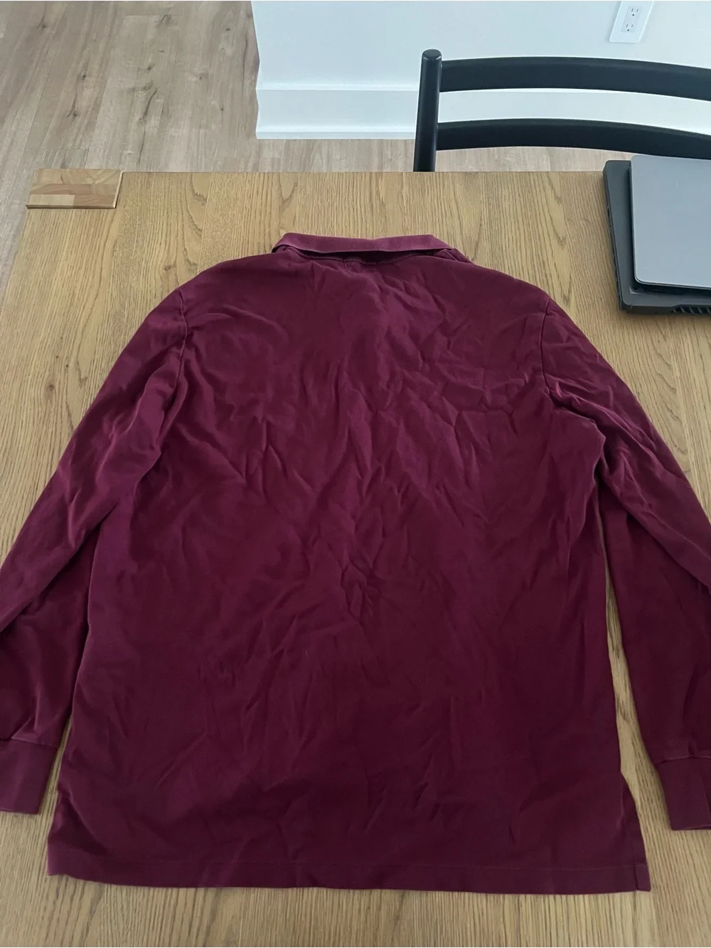 Ralph Lauren Long-Sleeve Polo Shirt in Burgundy